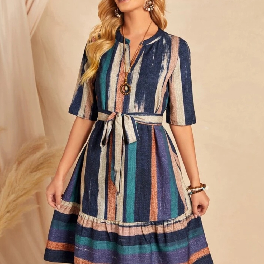 Shein Striped Multicolor Dress